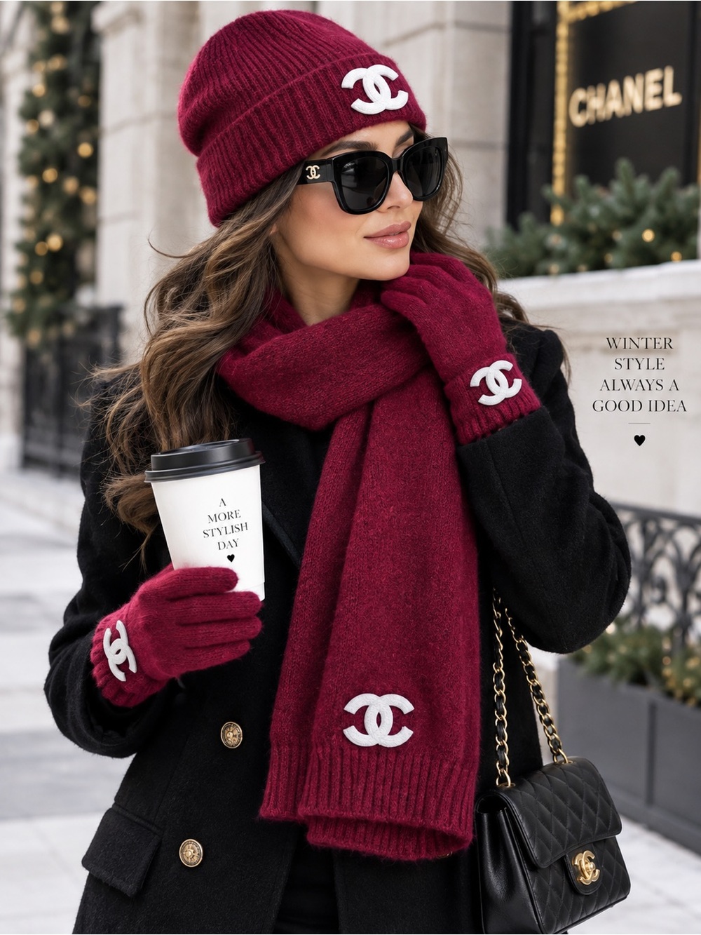 NWT Winter Hat, Gloves & Scarf Set – Perfect for December ❄️🎄